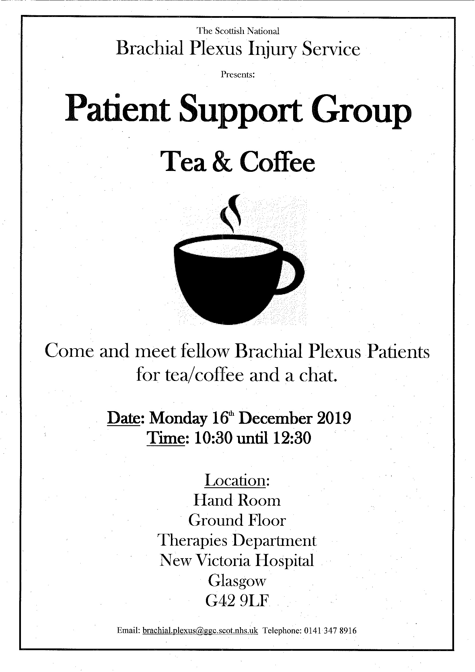 Patient Support Group Poster